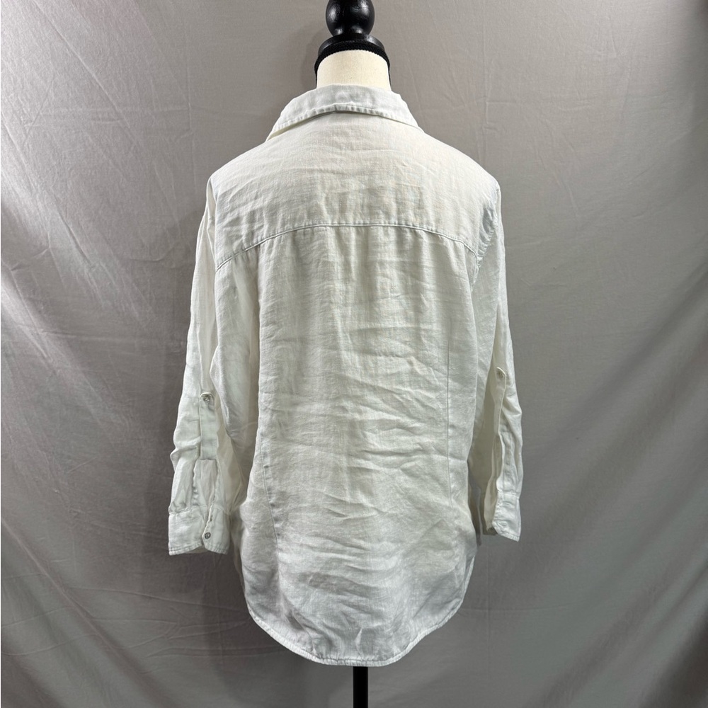 Zara White Linen Shirt - Picture 4 of 4
